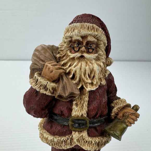 Vintage Santa Claus Figurine America Teddy Bear Christmas Decoration Rustic - Picture 2 of 16